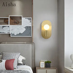 Applique Murale Ovale Scandinave Élégante Design. Applique Chambre