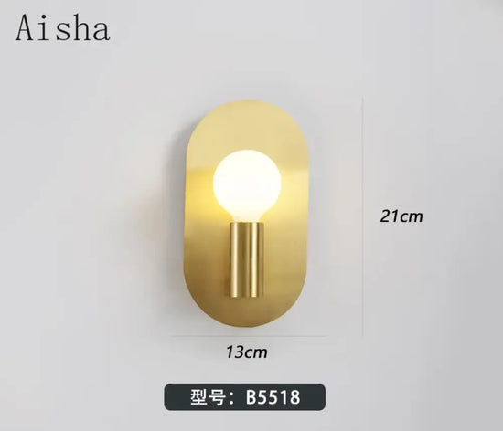 Applique Murale Ovale Scandinave Élégante Design. Applique Chambre