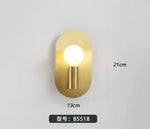 Applique Murale Ovale Scandinave Élégante Design. Or / Matériel Fer Applique Chambre