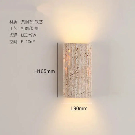 Applique Murale Pierre Rayée Élégante Design. Lampe / 220V Lumière Chaude | Style