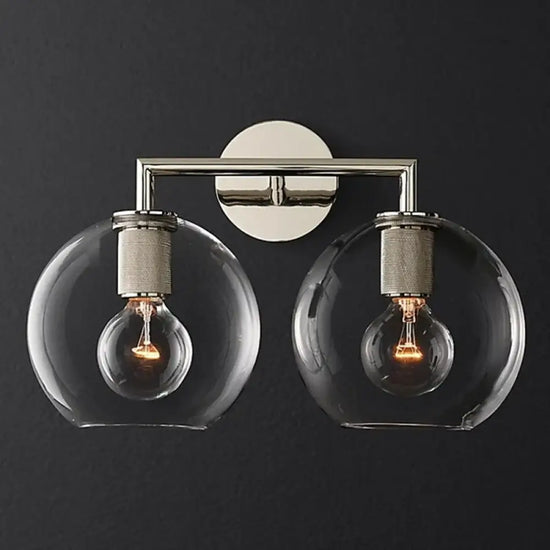 Applique Murale Rétro Américaine Design Lumineux Élégant. Chrome W45 H20Cm Chambre