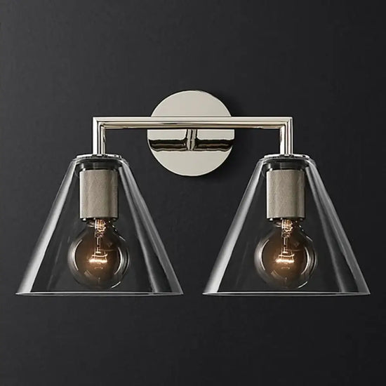 Applique Murale Rétro Américaine Design Lumineux Élégant. Chrome W45 H25Cm Chambre