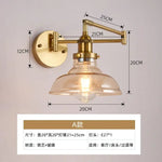 Applique Murale Rétro Élégante Orientable Lumineuse Transparent-A / Blanc Chaud (2700-3500K) Chambre