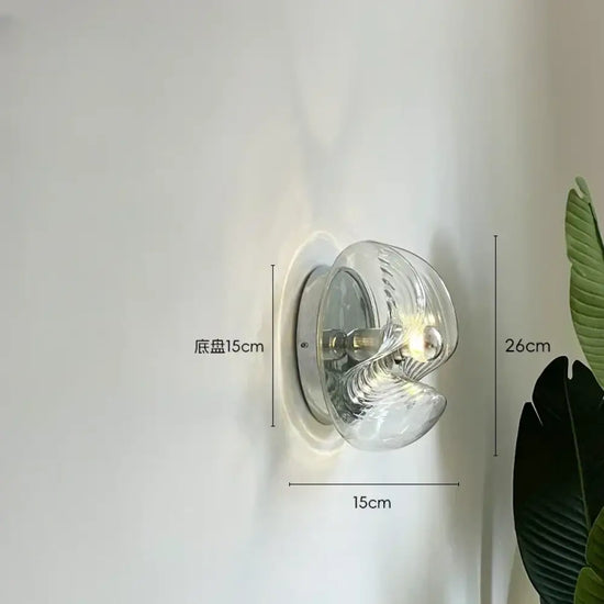 Applique Murale Ronde Design Vintage Aquatique Élégant Verre Clair / Pas D’ampoule Chambre