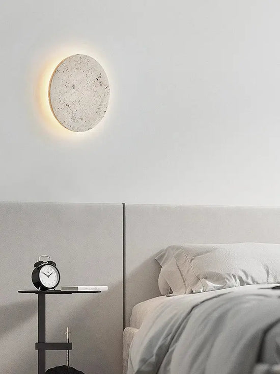 Applique Murale Ronde Élégance Minérale Brute. Chambre