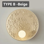 Applique Murale Ronde Élégante Vintage Verre. Type B - Beige / Blanc Froid (5500-7000K) Applique