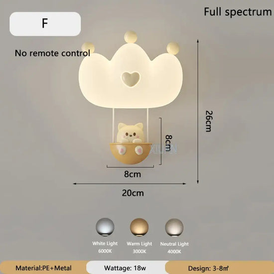 Applique Murale Rose Déco Chambre Enfant Licorne. F / 3 Température De Couleur Pas Télécommande