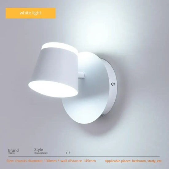 Applique Murale Rotative Design Contemporain Élégant Blanc-6500K / C.a. 110 V Chambre