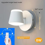 Applique Murale Rotative Design Contemporain Élégant Blanc-Rc À Intensité Variable / C.a. 110 V