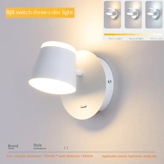 Applique Murale Rotative Design Contemporain Élégant Chambre