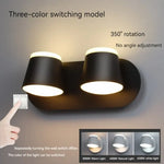 Applique Murale Rotative Design Contemporain Élégant Noir-Double Extrémité / C.a. 110 V Chambre