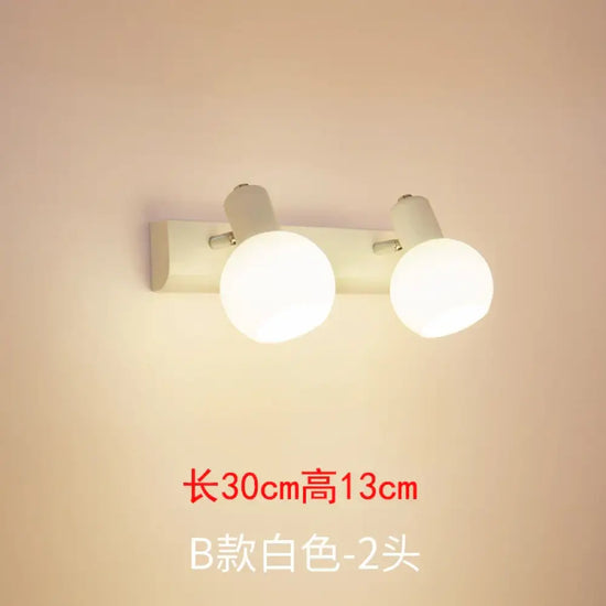 Applique Murale Rotative Design Élégant Lumineux B-Blanc -2 Têtes Chambre