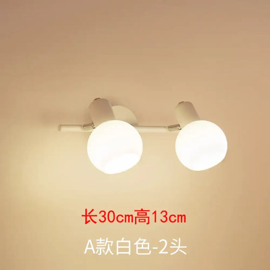 Applique Murale Rotative Design Élégant Lumineux Blanc - 2 Têtes Chambre