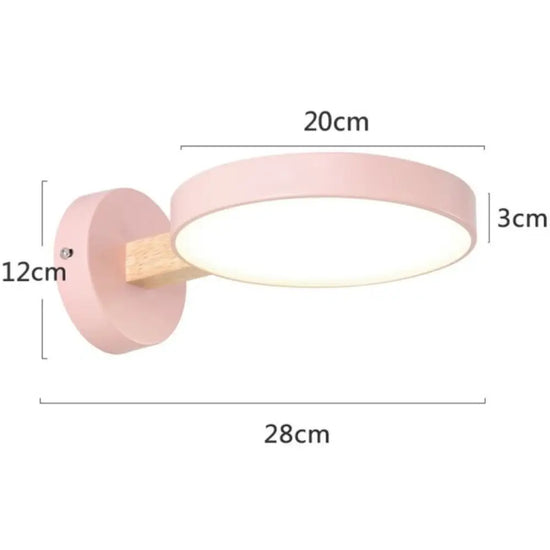 Applique Murale Scandinave Bois Design Moderne Élégant Rose Chambre