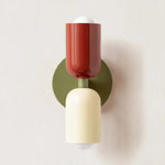Applique Murale Scandinave | Led Salon Minimaliste Rouge Beige Applique