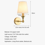 Applique Murale Simple Et Élégante Cuivrée Chambre