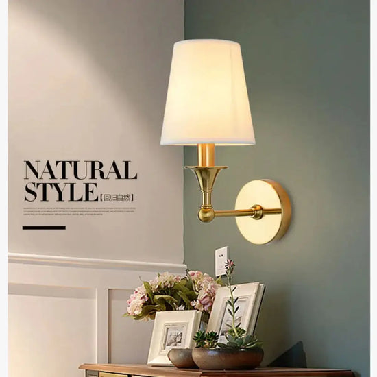 Applique Murale Simple Et Élégante Cuivrée Chambre