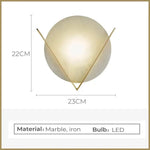 Applique Murale Simple Marbre Lumineux Élégant C / 21Cm Warm White (2700-3500K) Chambre