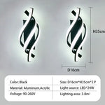 Applique Murale Spirale Élégante Illumination Design A-Noir 2 Pièces / Blanc Chaud (2700-3500K)