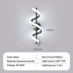 Applique Murale Spirale Élégante Illumination Design B-Noir 1 Pièces / Blanc Chaud (2700-3500K)