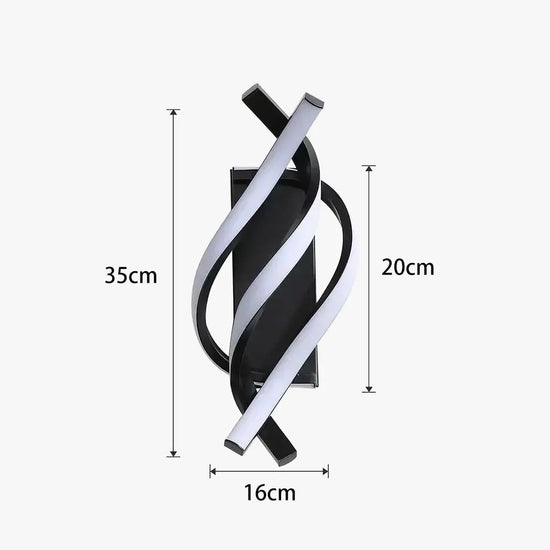 Applique Murale Spirale Élégante Illumination Design Chambre