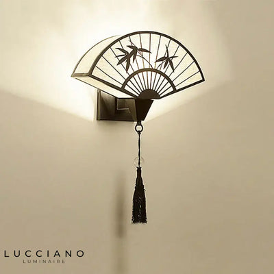 Elegant black Chinese-style design wall lamp, oriental ambiance