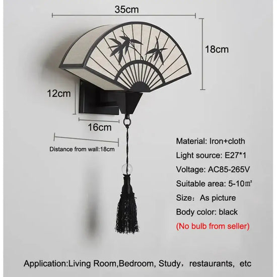 Applique Murale Style Chinois Élégante Atmosphère Orientale Chambre