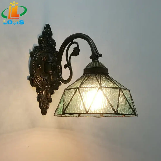 Applique Murale Style Tiffany Vitrail Coloré Artisanal Applique Chambre