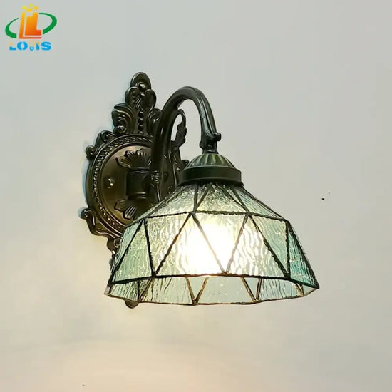 Applique Murale Style Tiffany Vitrail Coloré Artisanal Applique Chambre