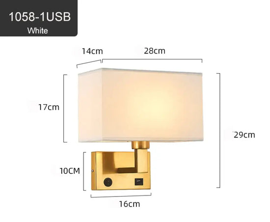 Applique Murale Usb Avec Interrupteur Identique À La Photo 9 / Blanc Chaud (2700-3500K) | 6-10W