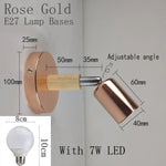 Applique Murale Vintage Déco Industrielle Rétro Led 7W En Or Rose / Sans Ampoule Applique Chambre