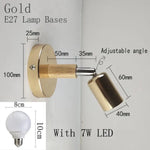 Applique Murale Vintage Déco Industrielle Rétro Led Dorée 7 W / Lumière Chaude Applique Chambre