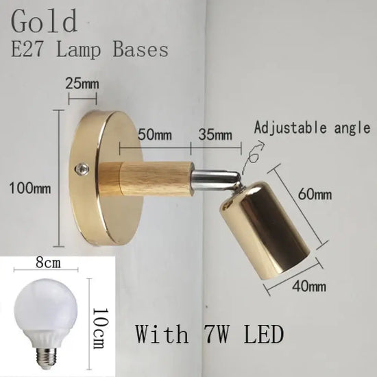 Applique Murale Vintage Déco Industrielle Rétro Led Dorée 7 W / Lumière Chaude Applique Chambre