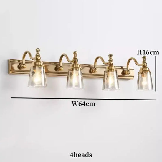 Applique Murale Vintage Élégante Et Raffinée 4Têtes / Blanc Froid Chambre