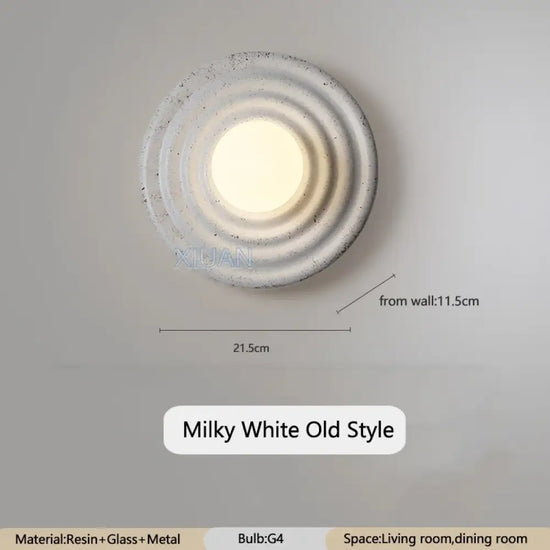 Applique Murale Vintage Élégante Japonaise Design. Blanc Laiteux Vieux / 3 Température De