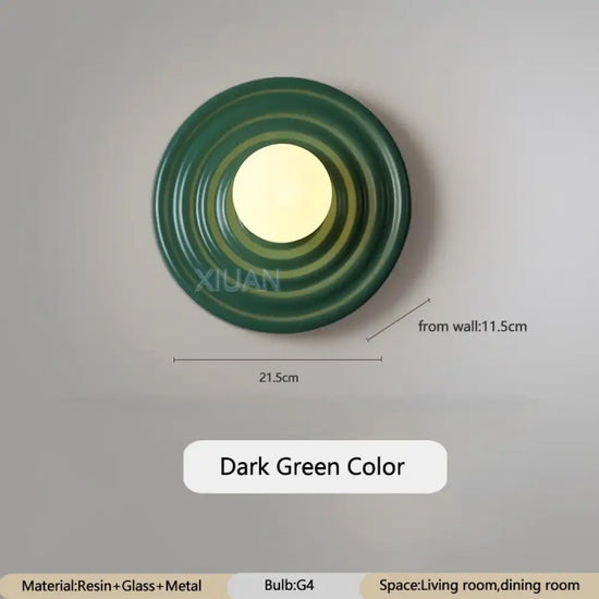 Applique Murale Vintage Élégante Japonaise Design. Vert Foncé / 3 Température De Couleur Chambre