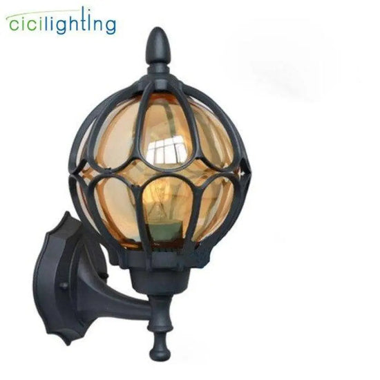 Applique Rustique En Cage Ancienne Noir / 21X34Cm Luminaire Doré