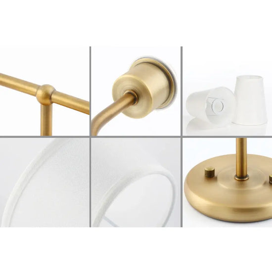 Appliques Murales Doubles Beige en Tissu