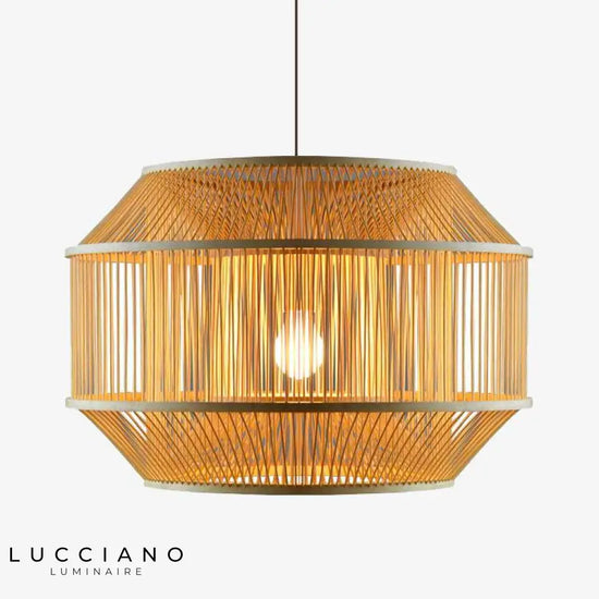 Cage Bambou Zen Suspension Design Luminaire Chambre