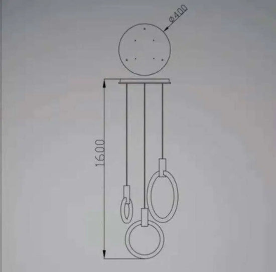 Cercle Éclairé Scandinave Suspension Design Luminaire Chambre