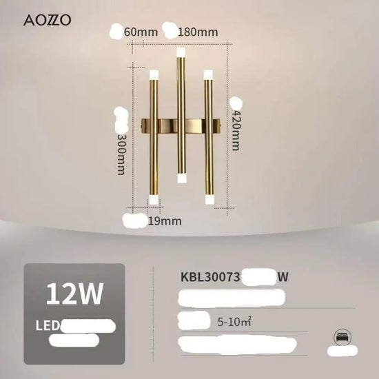Conception De Suspension Led Multicyclindres 6 Lampes - Doré / Froide Luminaire Chambre
