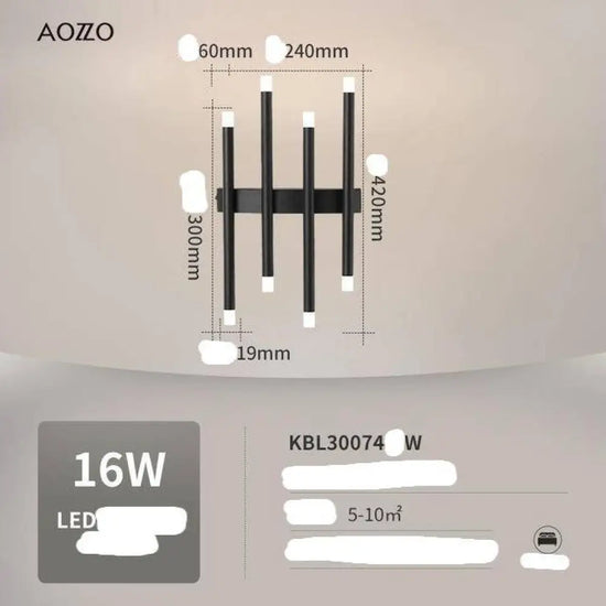 Conception De Suspension Led Multicyclindres 8 Lampes - Noir / Froide Luminaire Chambre