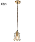 Cristal Doré En Suspension Luminaire