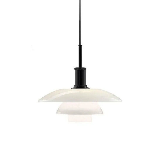 Design Led Suspension Aluminium Blanc Loft Noir / 29Cm Luminaire Chambre