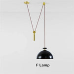 Design Suspension Multi-Lampes Pulley F Luminaire Chambre
