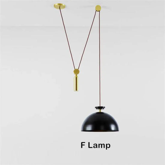 Design Suspension Multi-Lampes Pulley F Luminaire Chambre
