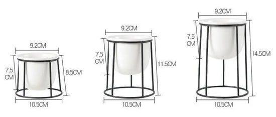 Ensemble De 3 Piédestaux Scandinaves Luminaire Doré