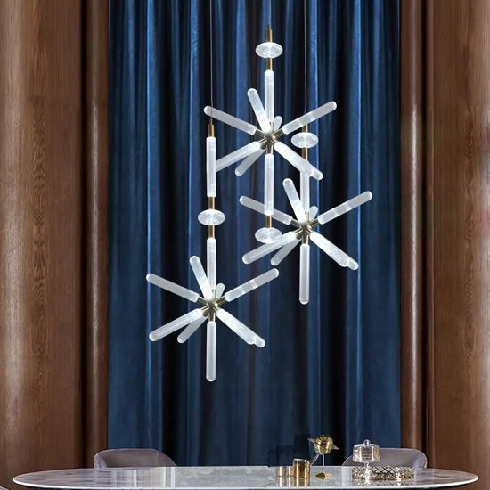 Florina Led Suspension Verre Moderne Luminaire Chambre