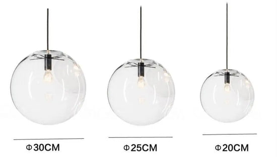 Globe En Verre Chromé Suspensions Luminaire Chambre