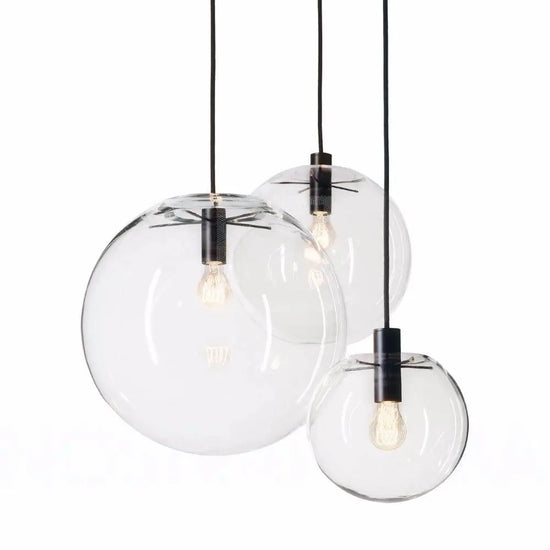 Globe En Verre Chromé Suspensions Luminaire Chambre